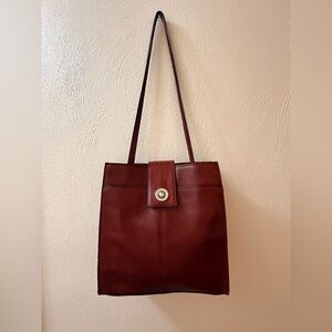 Vintage Y2K 1990s Pelle Studio Italian Leather Tote